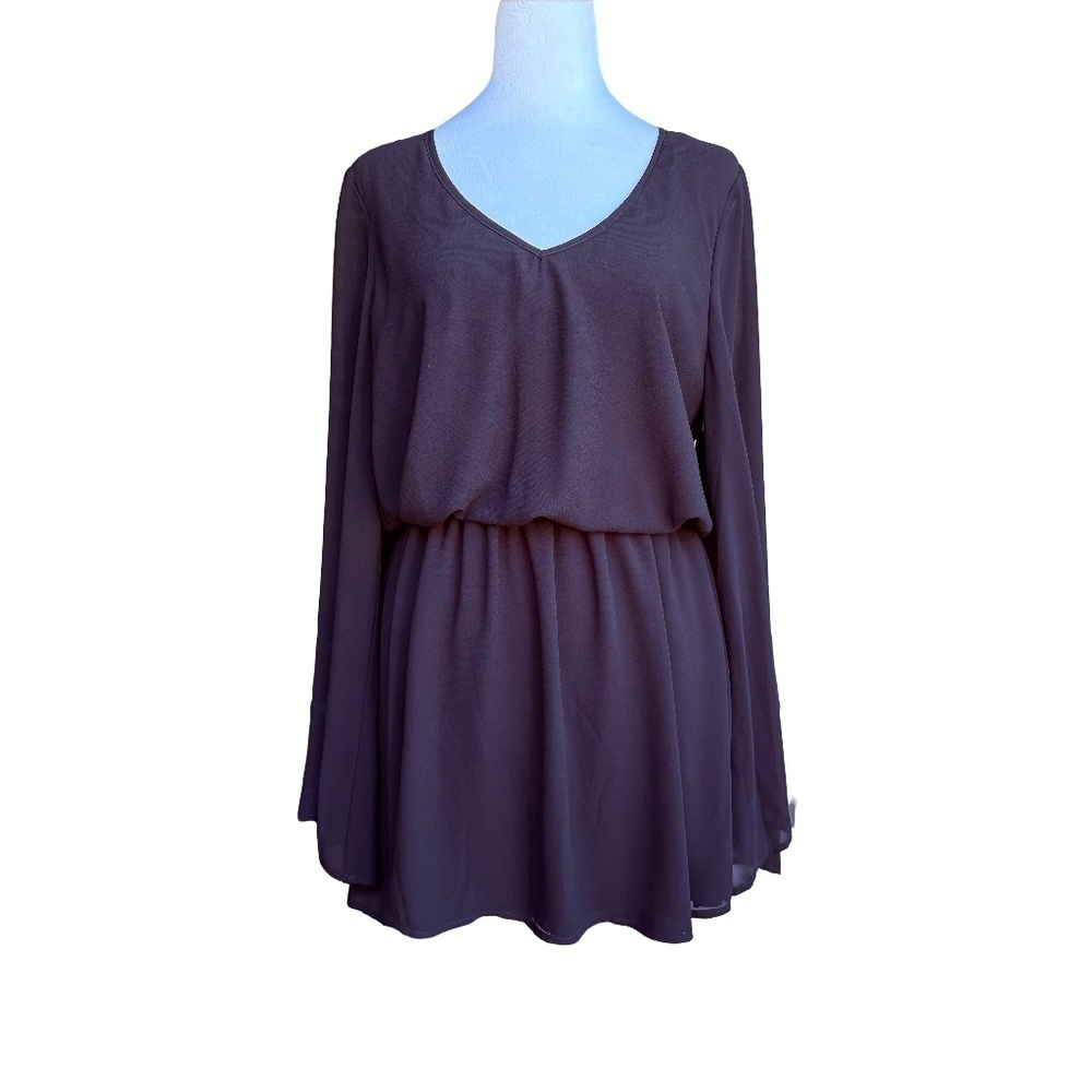 Show Me Your Mumu Black Sheer Mini Dress Size Large